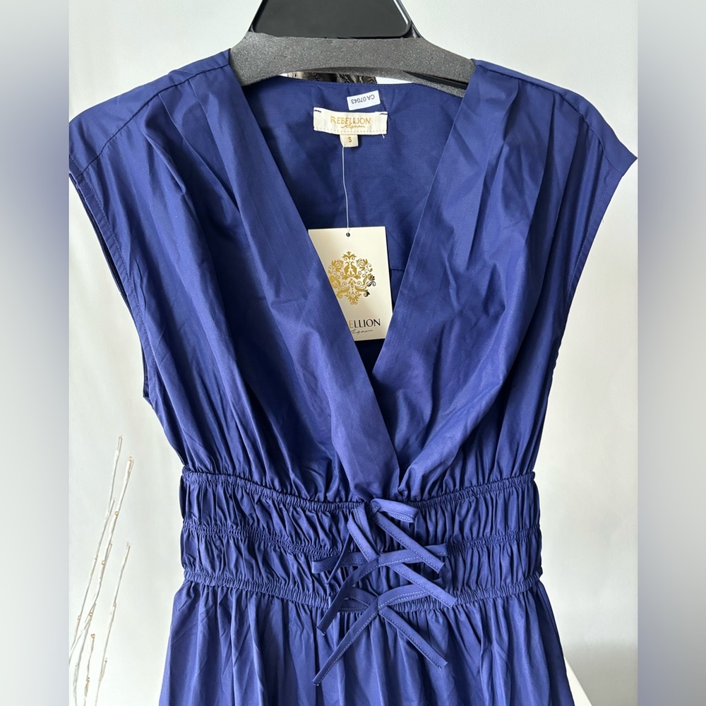 NWT💥Rebellion Blue Maxi Dress, small - Picture 4 of 7